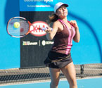 Tanya Samdelok from Russia playing in the final
