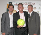L to R: Todd Woodbridge (Australian Davis Cup coach), Wayne Wendt (MP State Member for Ipswich West) and Mal Anderson (Davis Cup Winner & 2000 International Tennis Hall of Fame Inductee)