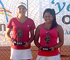 L to R: Girls Doubles Winners, Ellen Perez and Stephanie Yamada